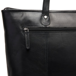 Leren Shopper Zwart Ferrera