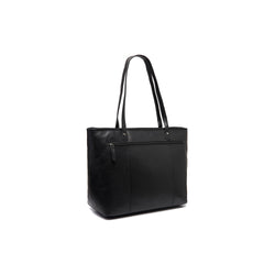 Leather Shopper Black Ferrera