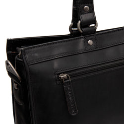 Leather Shopper Black Manly