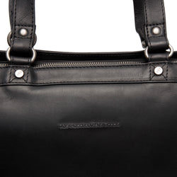 Leather Shopper Black Manly