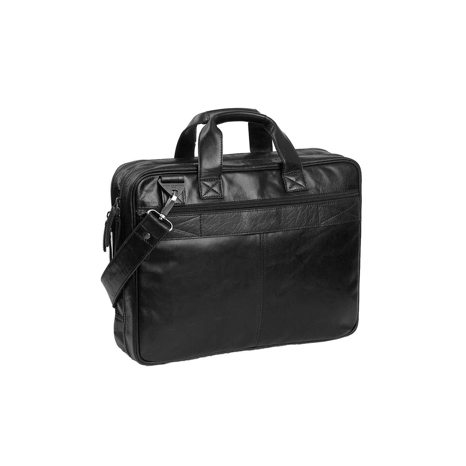 Leder Laptoptasche Schwarz Manuel