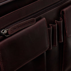 Leather Document Case Brown Moreton