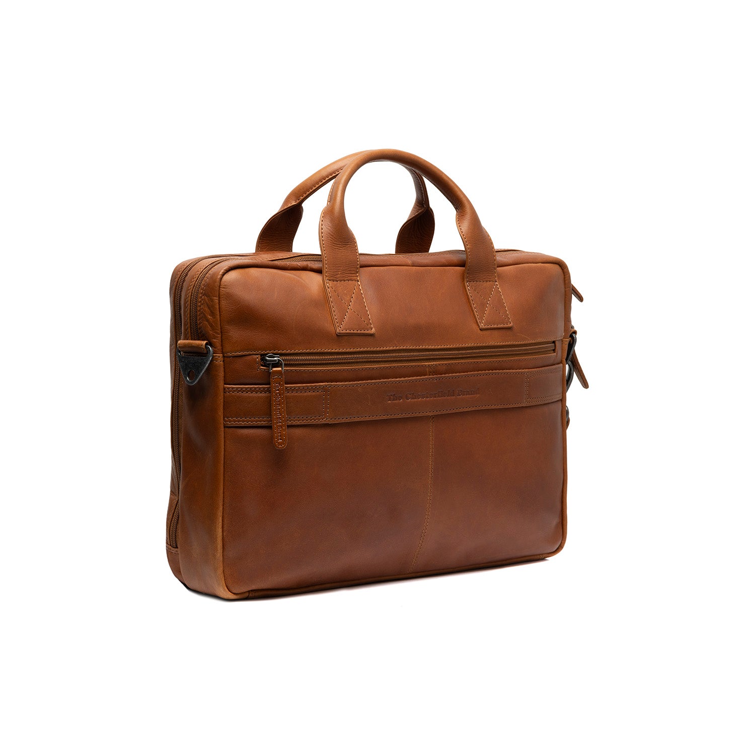 Sac d'Ordinateur en Cuir Cognac Frazer