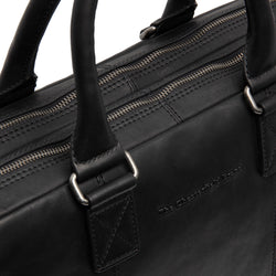 Sac d'ordinateur en Cuir Noir Fabian