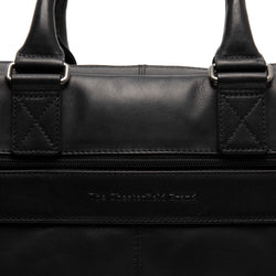 Sac d'ordinateur en Cuir Noir Fabian