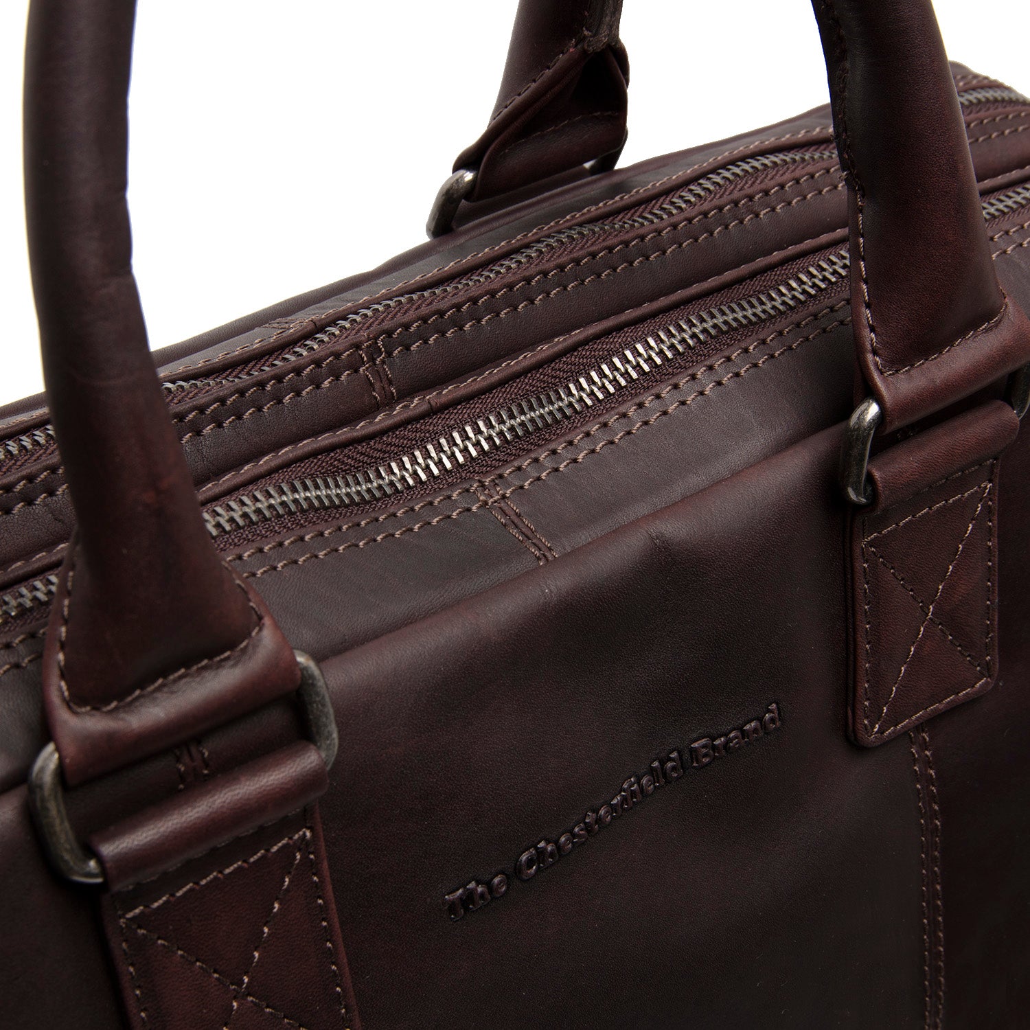 Sac d'ordinateur en Cuir Marron Fabian