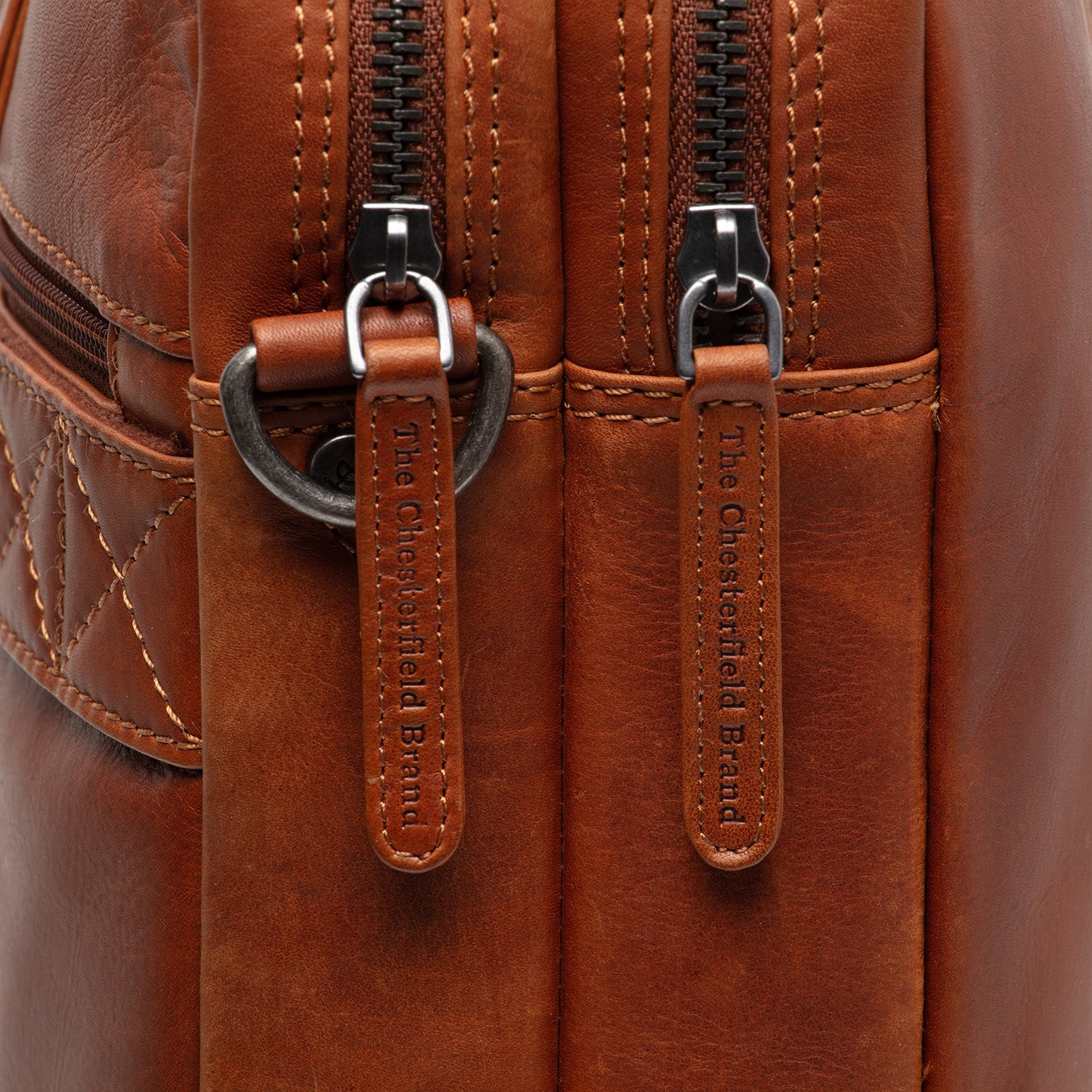 Sac d'ordinateur en Cuir Cognac Fabian