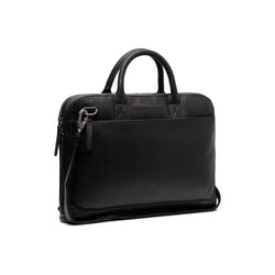 Sac d'Ordinateur en Cuir Noir Tilbury