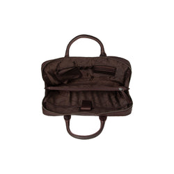 Sac d'ordinateur en Cuir Marron Tilbury