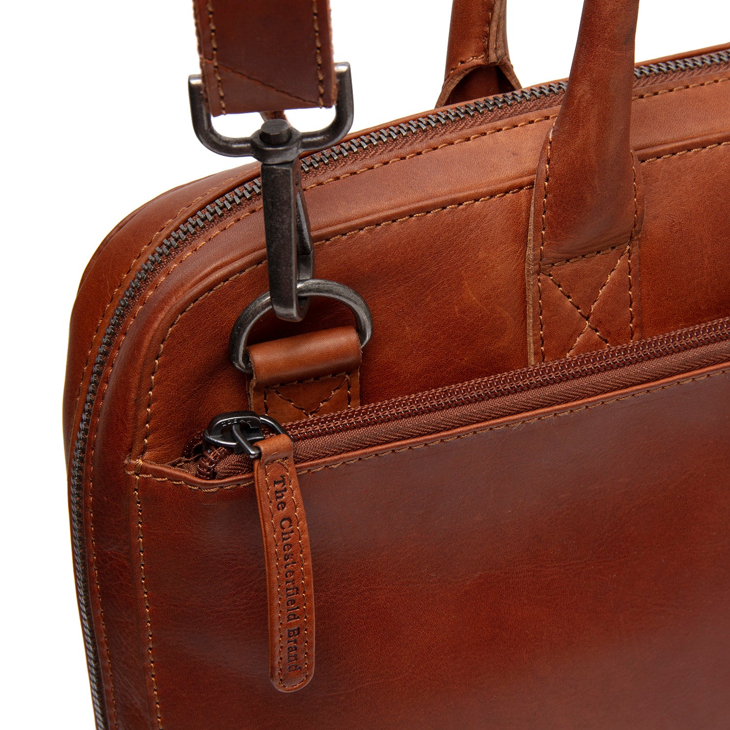 Leren Laptoptas Cognac Tilbury