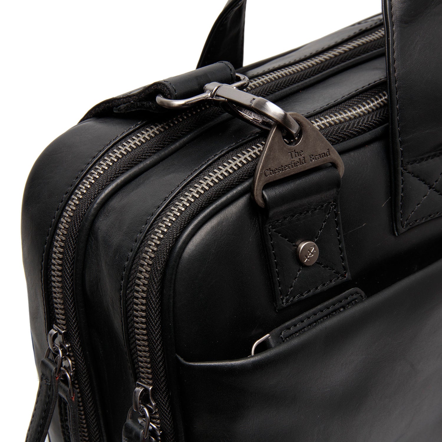 Leder Laptoptasche Schwarz Iseo