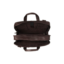 Leather Laptop Bag Brown Iseo