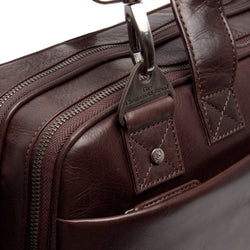 Leather Laptop Bag Brown Iseo