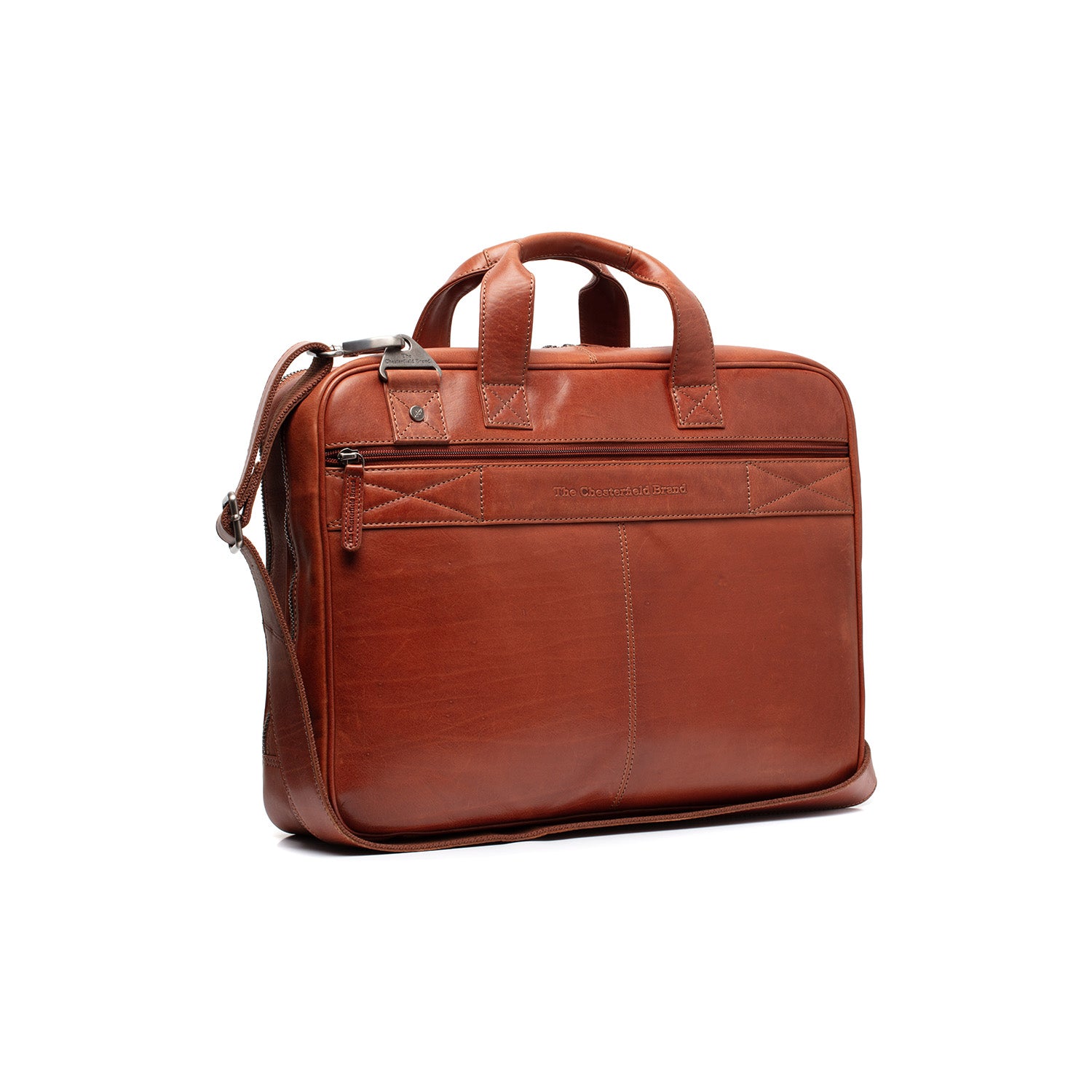 Sac d'ordinateur en Cuir Cognac Iseo