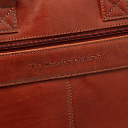 Leather Laptop Bag Cognac Iseo