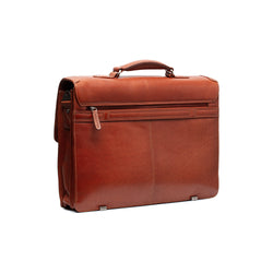 Leather Laptop Bag Cognac Salvatore