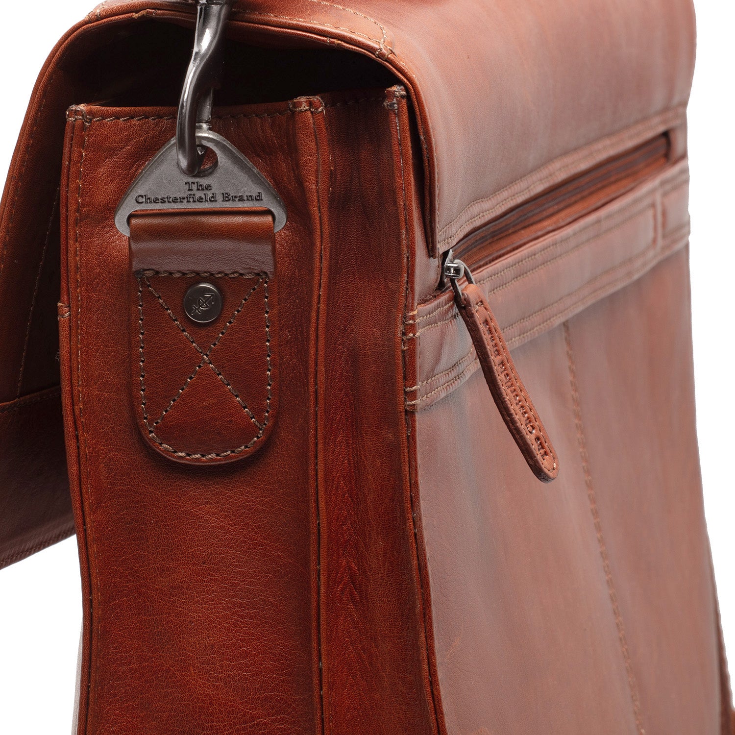 Leren Laptoptas Cognac Salvatore