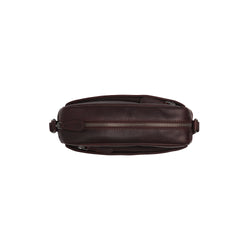 Leather Shoulder Bag Brown Arona