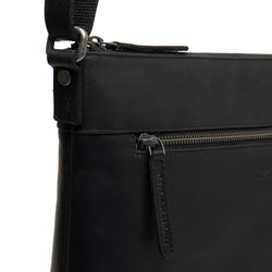 Leather Shoulder Bag Black Cartagena