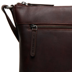 Leather Shoulder Bag Brown Cartagena