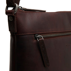 Leather Shoulder Bag Brown Cartagena