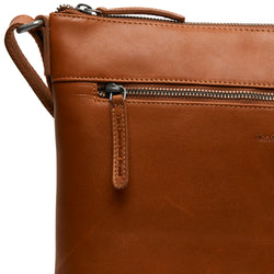 Leather Shoulder Bag Cognac Cartagena