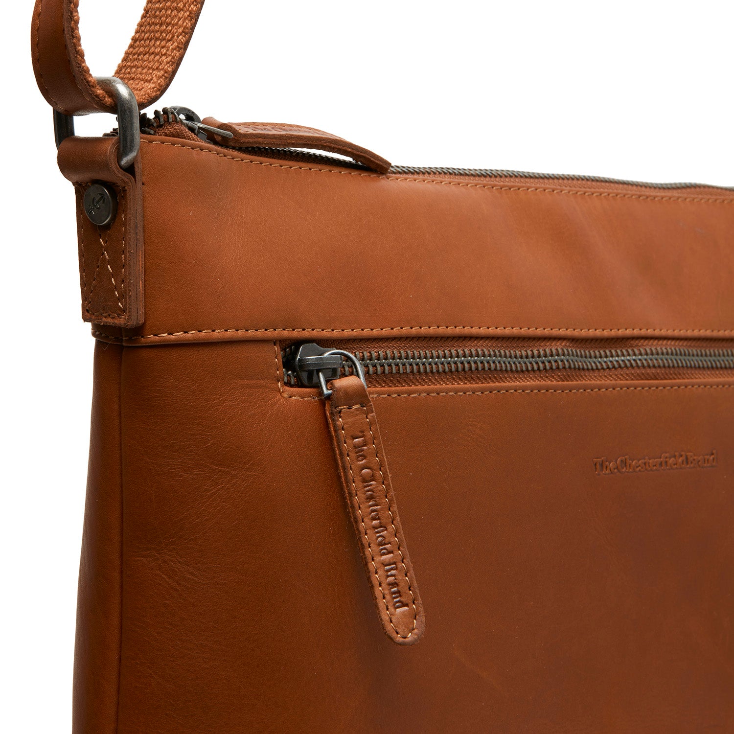 Leather Shoulder Bag Cognac Cartagena