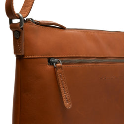 Leather Shoulder Bag Cognac Cartagena