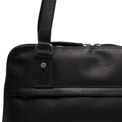 Leather Shoulder Bag Black Belgrado