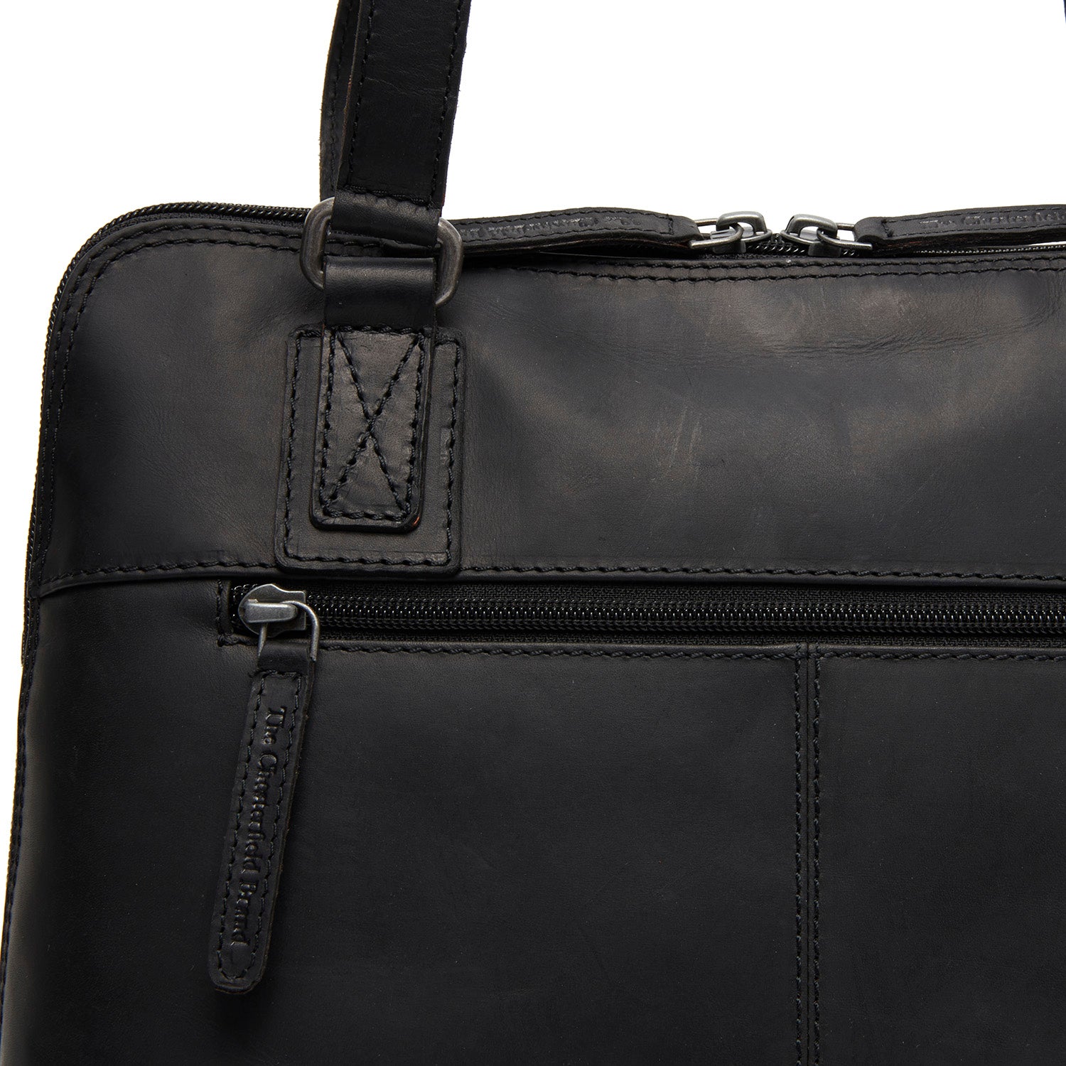 Leather Shoulder Bag Black Belgrado