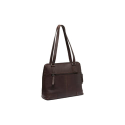 Leather Shoulder Bag Brown Belgrado