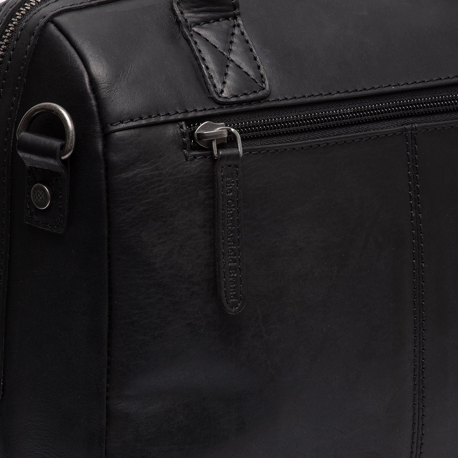 Leather Shoulder Bag Black Langton