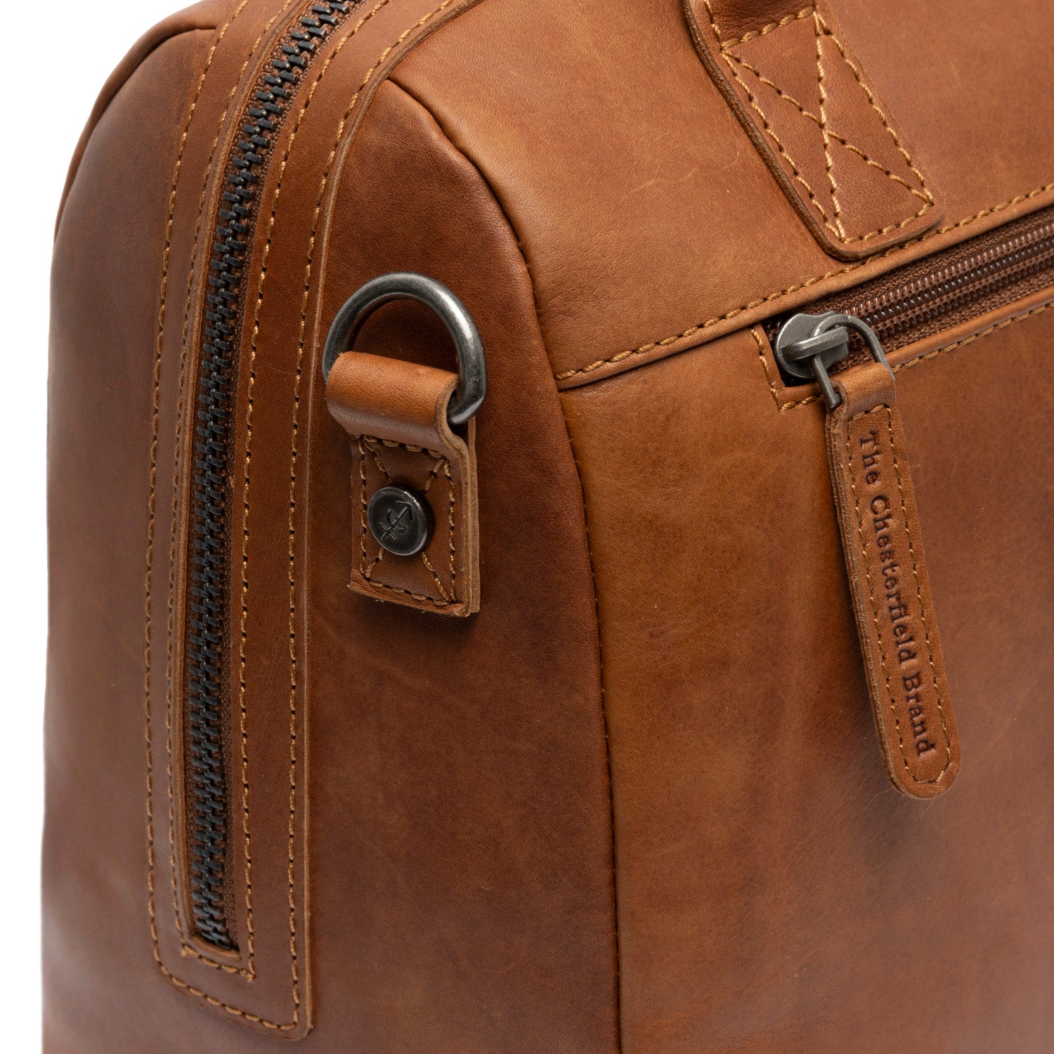 Leather Shoulder Bag Cognac Langton