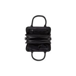 Leather Shoulder Bag Black Ezra