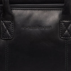 Leather Shoulder Bag Black Ezra