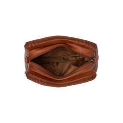 Sac à Bandoulière en Cuir Cognac Ezra