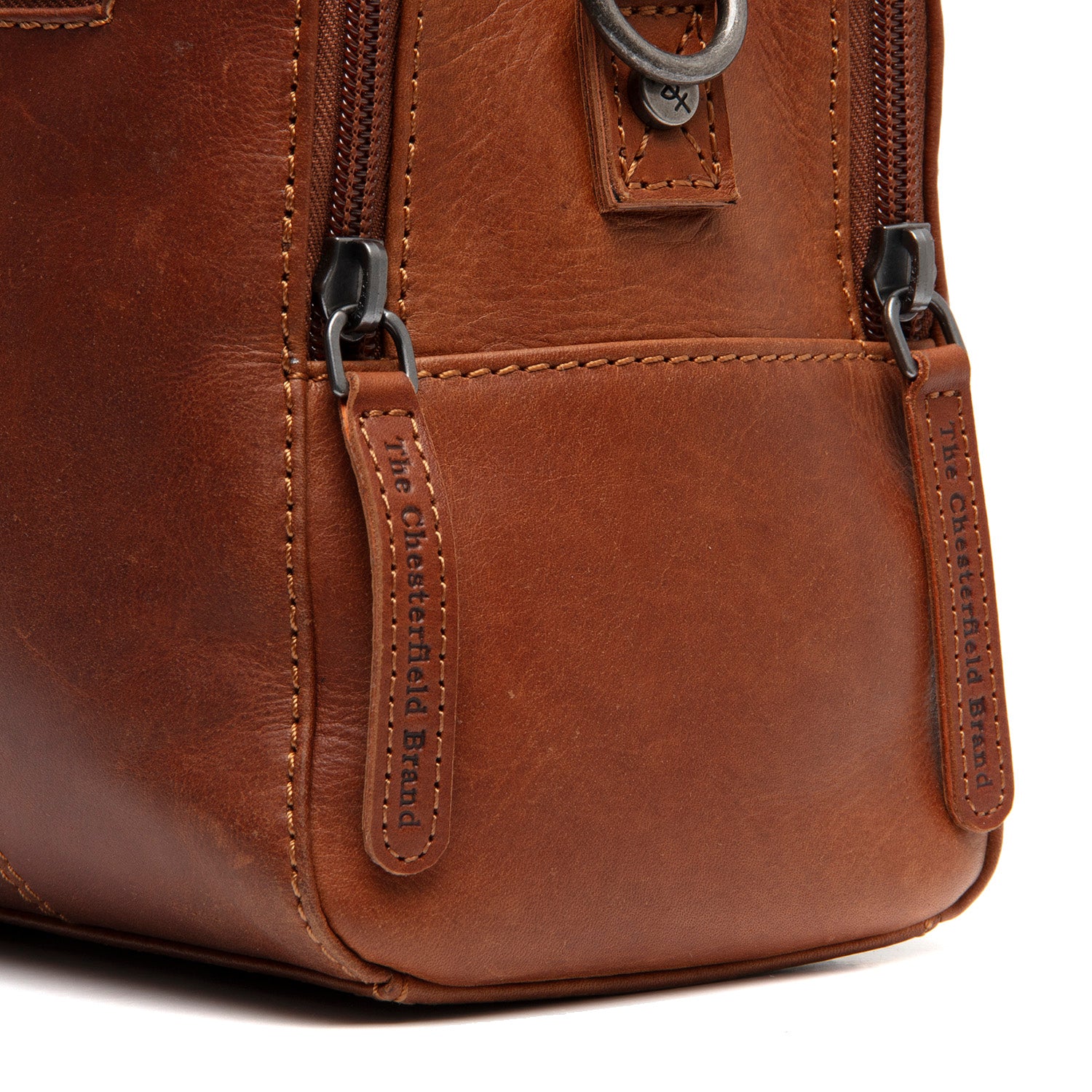 Leather Shoulder Bag Cognac Ezra