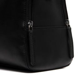 Leather Shoulder Bag Black Layton