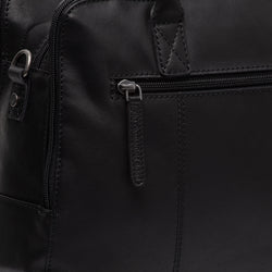 Sac à Bandoulière en Cuir Noir Layton