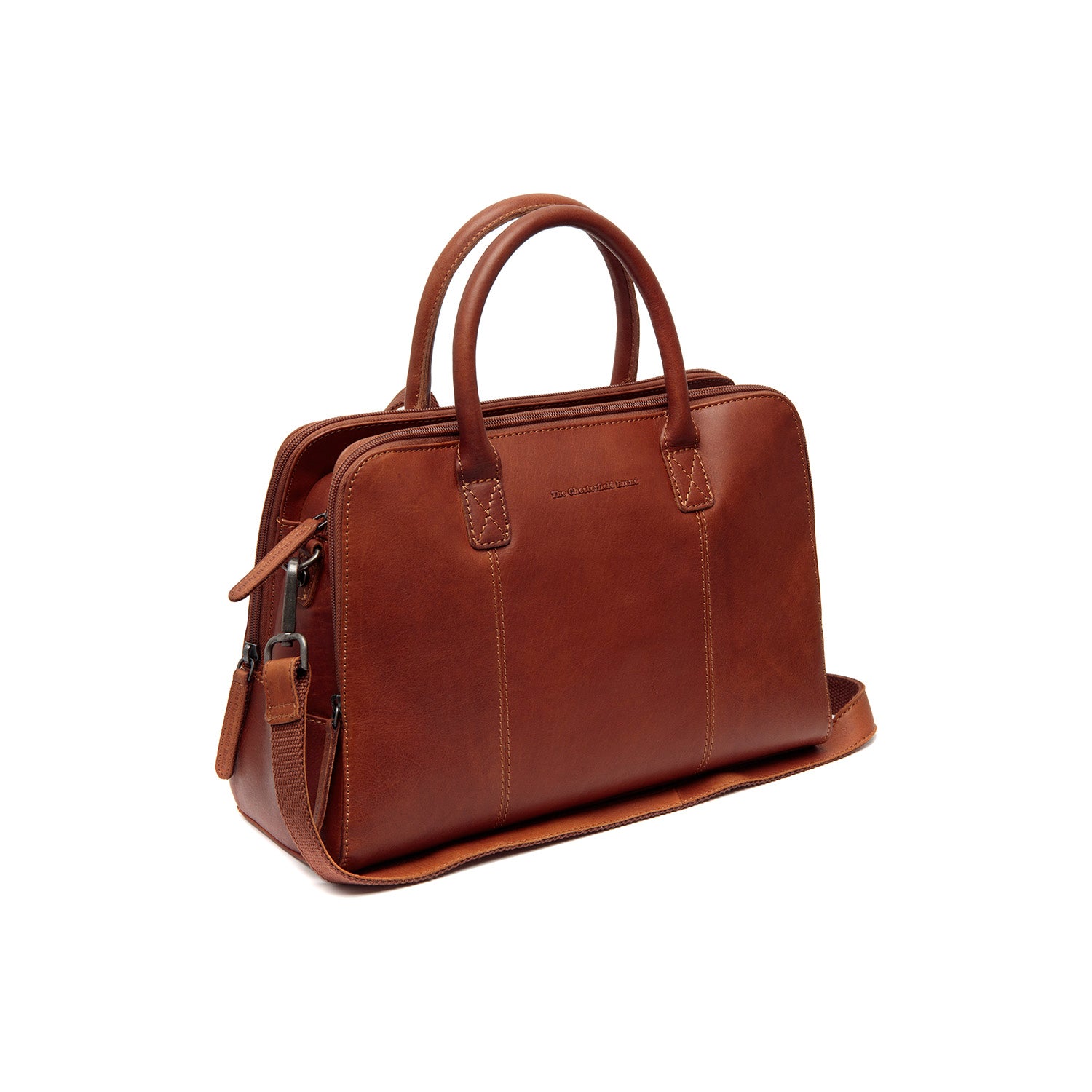 Leather Shoulder Bag Cognac Layton