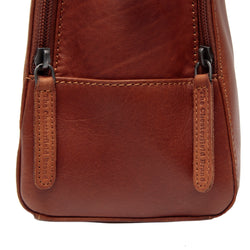 Leather Shoulder Bag Cognac Layton