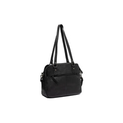 Sac à Bandoulière en Cuir Noir Porlezza