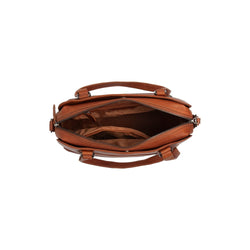 Leather Shoulder Bag Cognac Porlezza