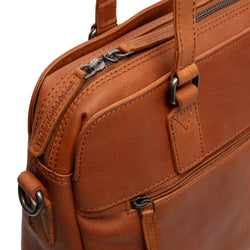 Leather Shoulder Bag Cognac Pretoria