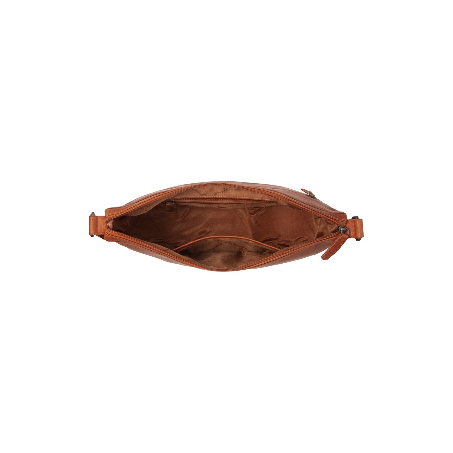 Leather Shoulder Bag Cognac Piemonte