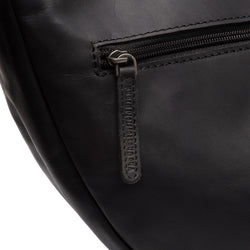 Sac Bandoulière en Cuir Noir Peckham