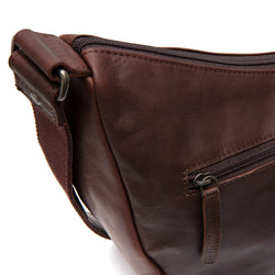 Leather Shoulder Bag Brown Peckham