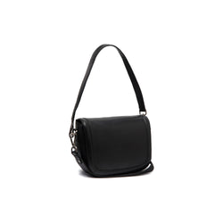 Leather Shoulder Bag Black Lizzola