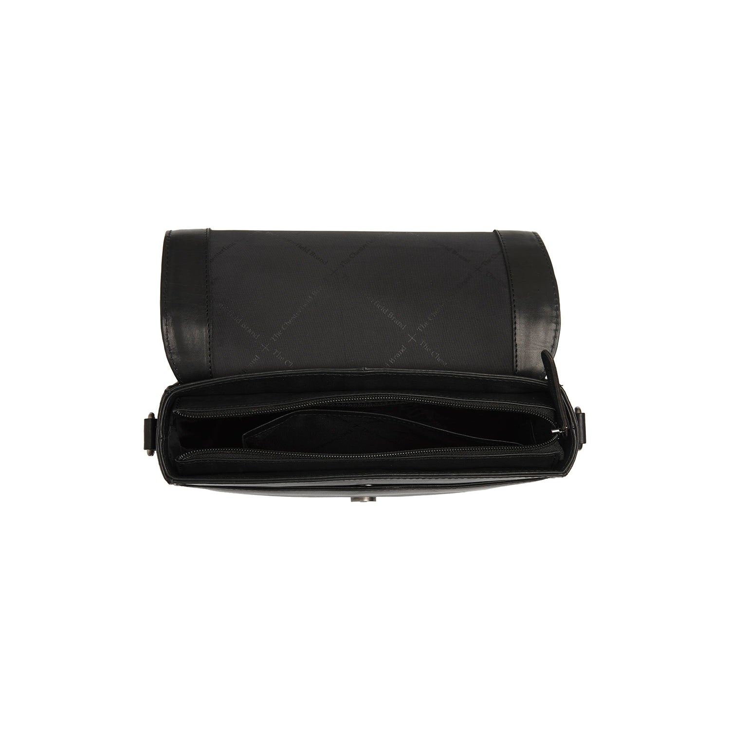 Leather Shoulder Bag Black Lizzola