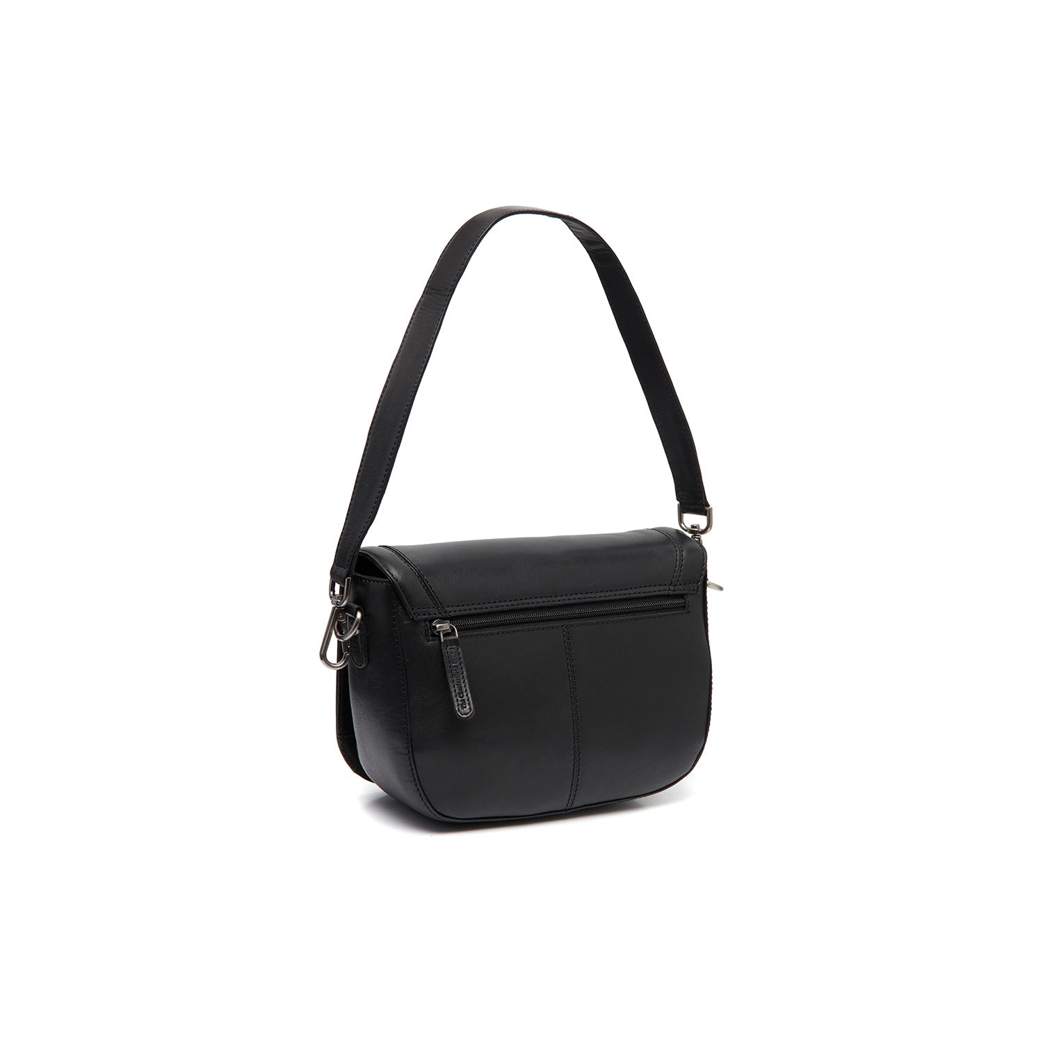 Leather Shoulder Bag Black Lizzola